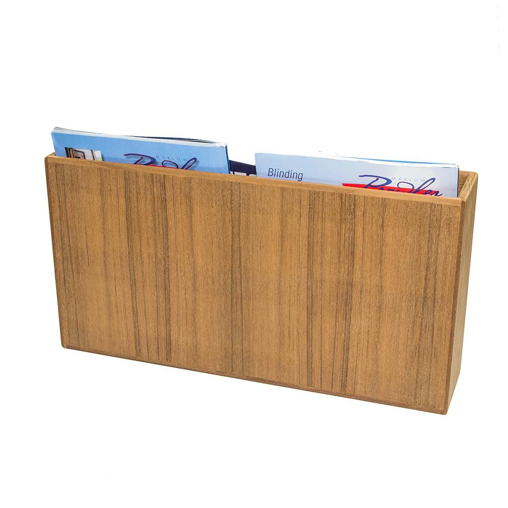 Whitecap Teak Double-Wide Magazine Rack - Boat Gear USA