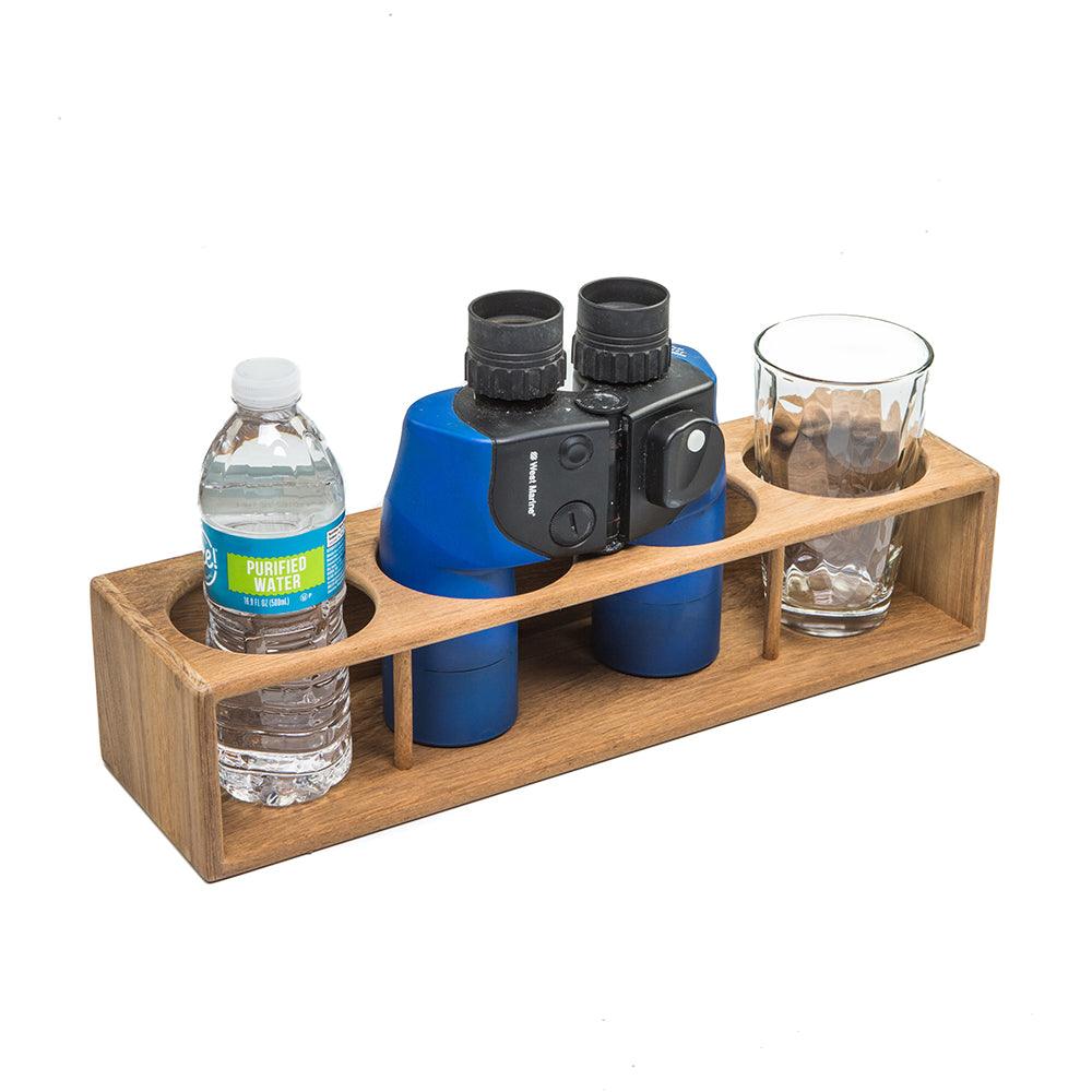 Whitecap Teak Four Insulated Drink/Binocular Rack - Boat Gear USA