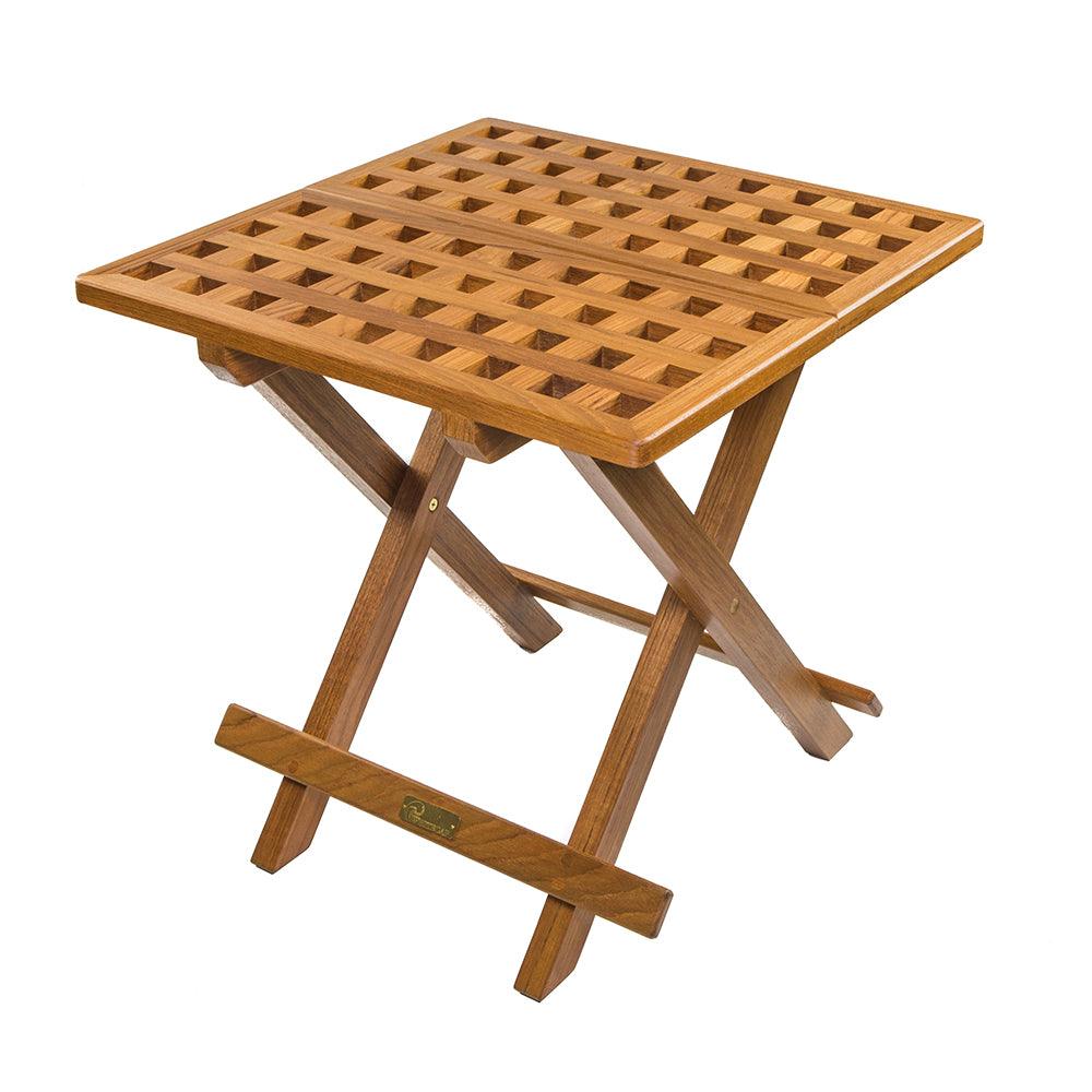 Whitecap Teak Grate Top Fold-Away Table - Boat Gear USA