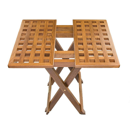 Whitecap Teak Grate Top Fold-Away Table - Boat Gear USA