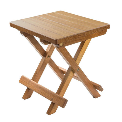 Whitecap Teak Grooved Top Fold-Away Table/Stool - Boat Gear USA