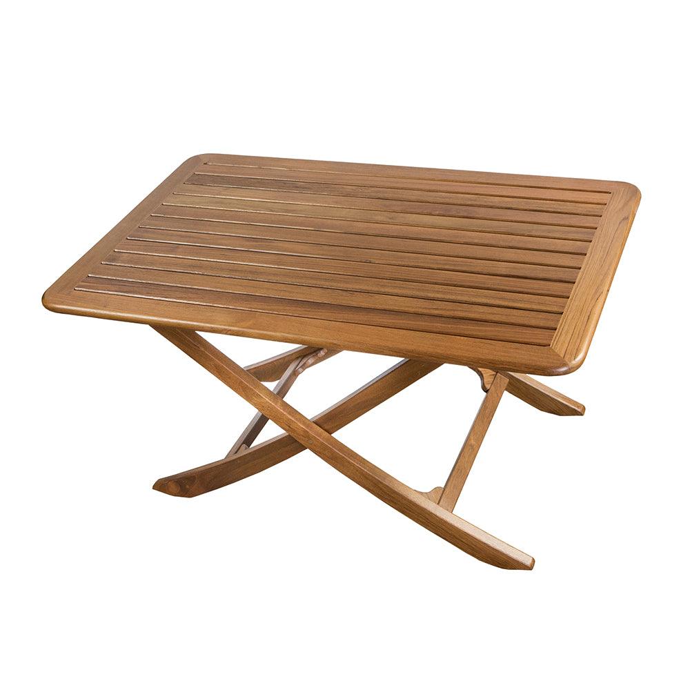 Whitecap Teak Large Adjustable Slat Top Table - Boat Gear USA