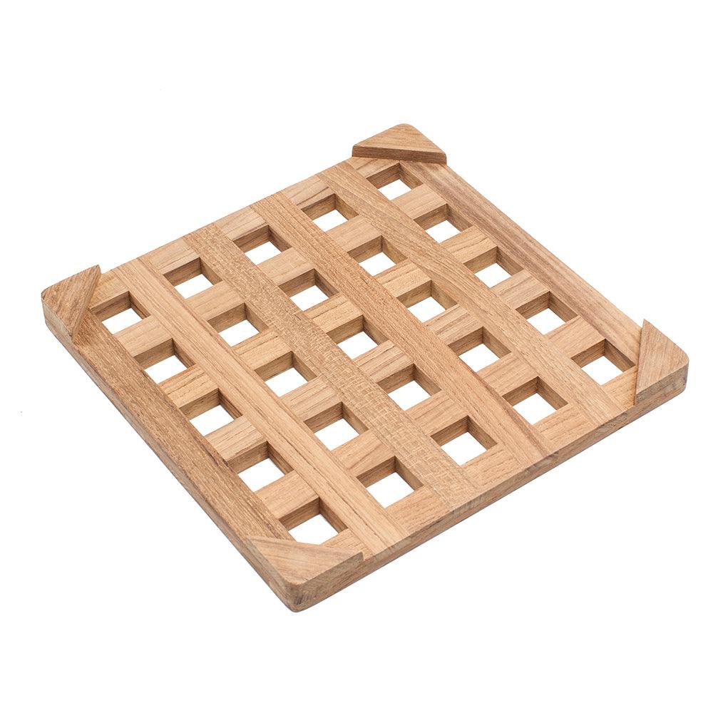 Whitecap Teak Large Square Trivet - 8" - Boat Gear USA