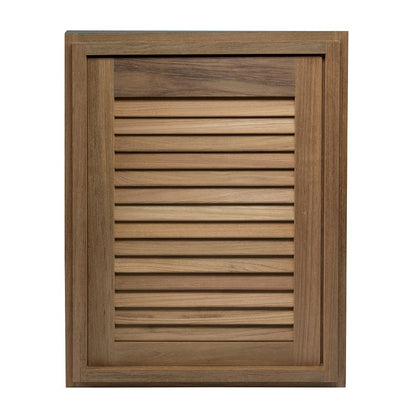 Whitecap Teak Louvered Door & Frame - Right Hand - 15" x 20" - Boat Gear USA