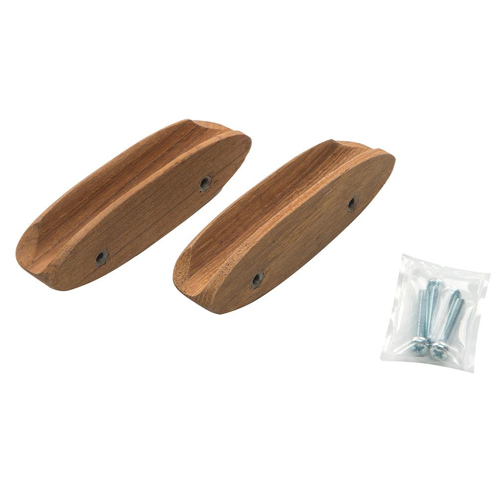 Whitecap Teak Oval Drawer Pull - 4"L - 2 Pack - Boat Gear USA