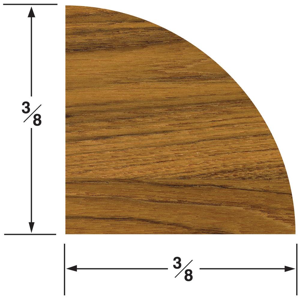 Whitecap Teak Quarter Round Molding Small - 5' - Boat Gear USA