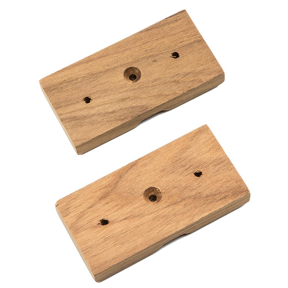 Whitecap Teak Rod Storage Rack Mounting Brackets - Pair - Boat Gear USA