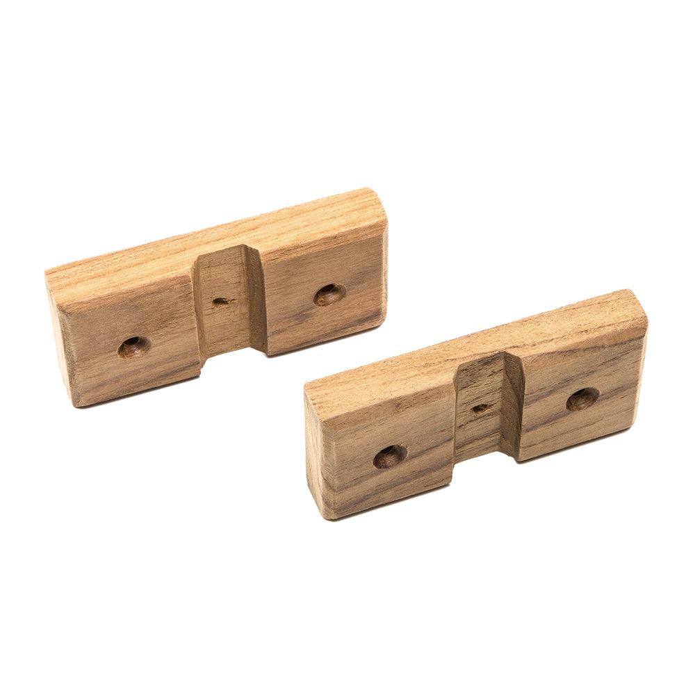 Whitecap Teak Rod Storage Rack Mounting Brackets - Pair - Boat Gear USA