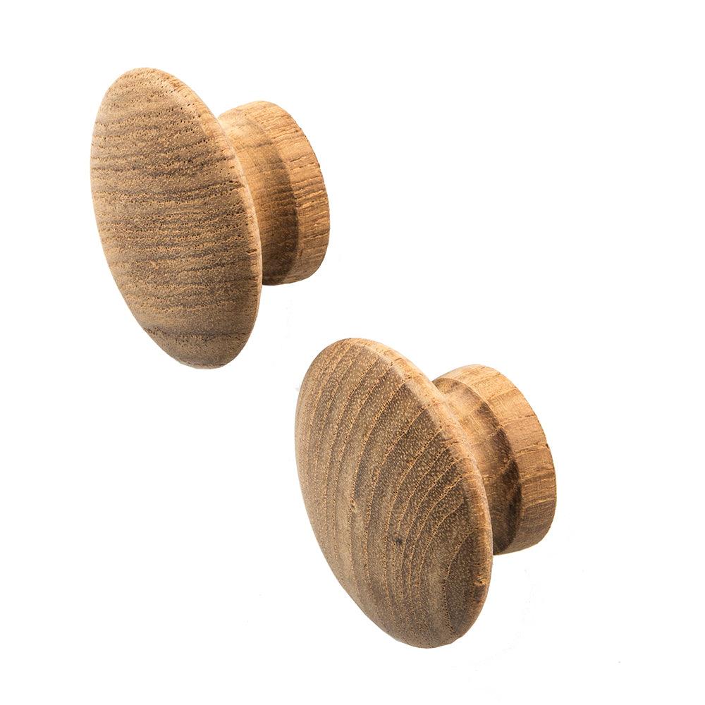 Whitecap Teak Round Drawer Knob - 2" - 2 Pack - Boat Gear USA