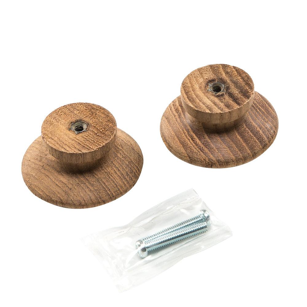 Whitecap Teak Round Drawer Knob - 2" - 2 Pack - Boat Gear USA