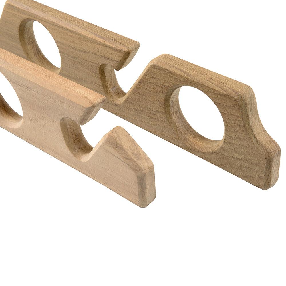 Whitecap Teak Six-Rod Storage Rack - Pair - Boat Gear USA