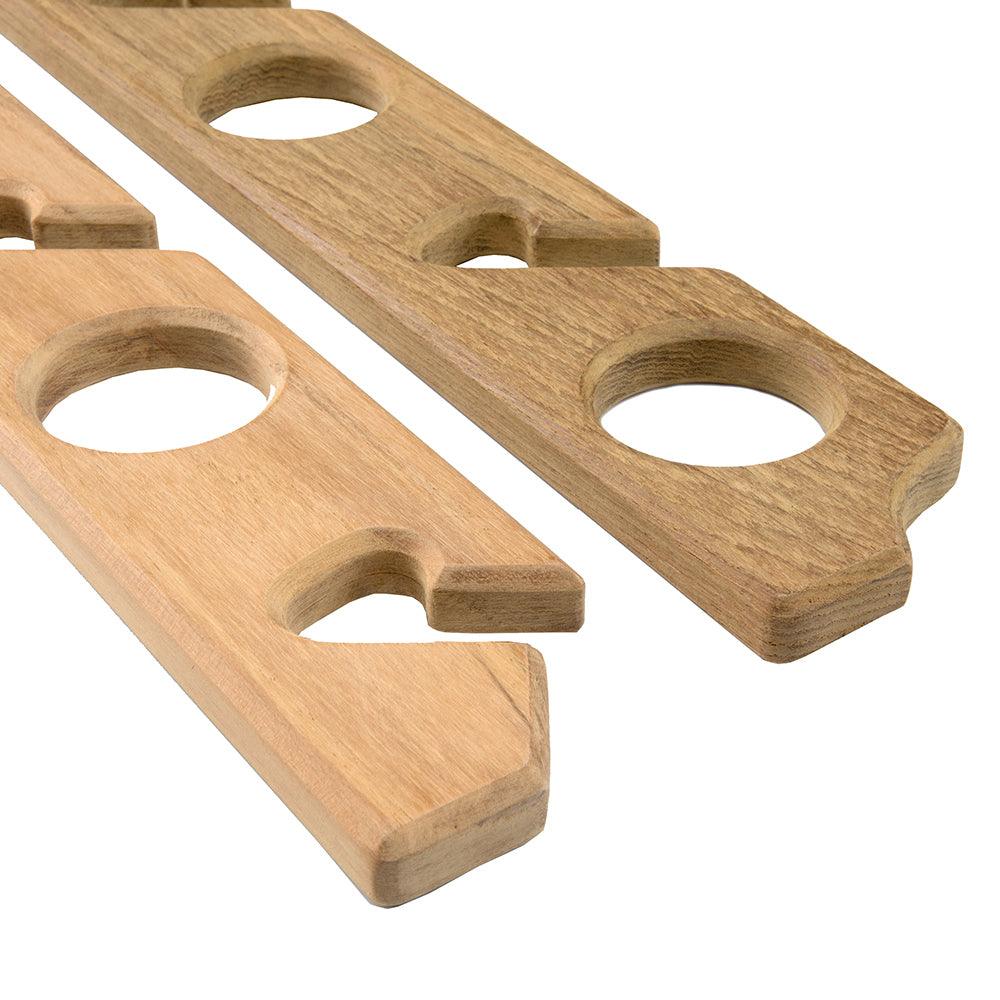 Whitecap Teak Six-Rod Storage Rack - Pair - Boat Gear USA