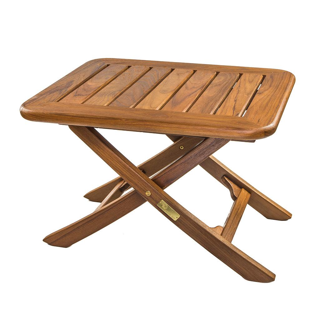 Whitecap Teak Small Adjustable Slat Top Table - Boat Gear USA