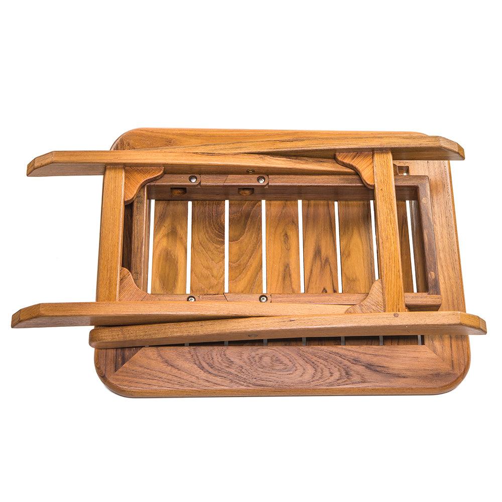 Whitecap Teak Small Adjustable Slat Top Table - Boat Gear USA