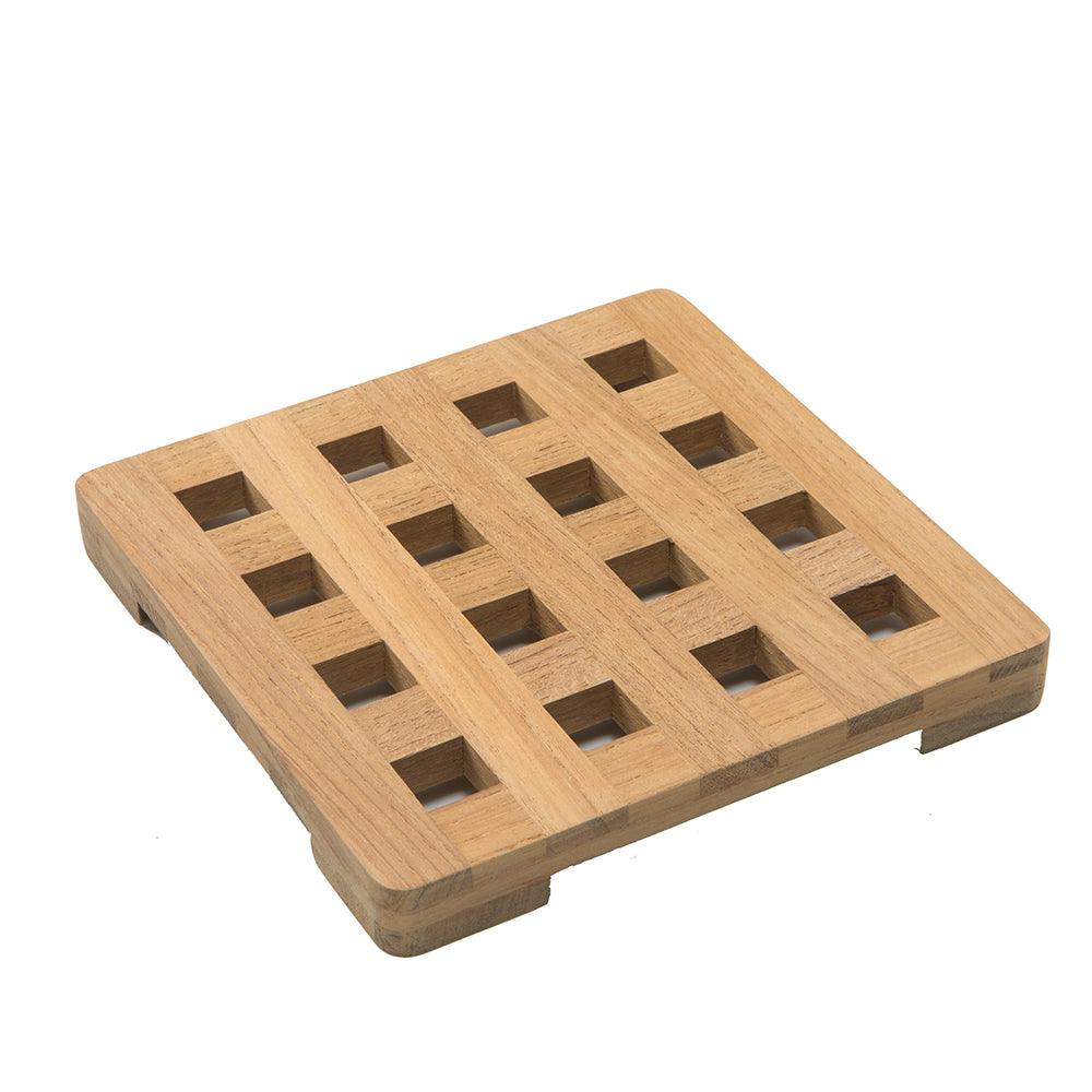 Whitecap Teak Small Square Trivet - 6" - Boat Gear USA