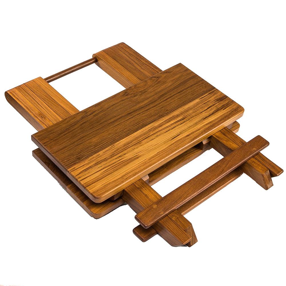 Whitecap Teak Solid Top Fold Away Table - Boat Gear USA