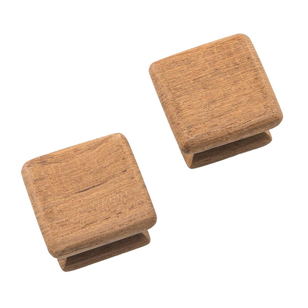 Whitecap Teak Square Drawer Knob - 1-1/8" - 2 Pack - Boat Gear USA