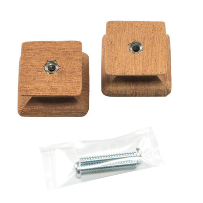 Whitecap Teak Square Drawer Knob - 1-1/8" - 2 Pack - Boat Gear USA