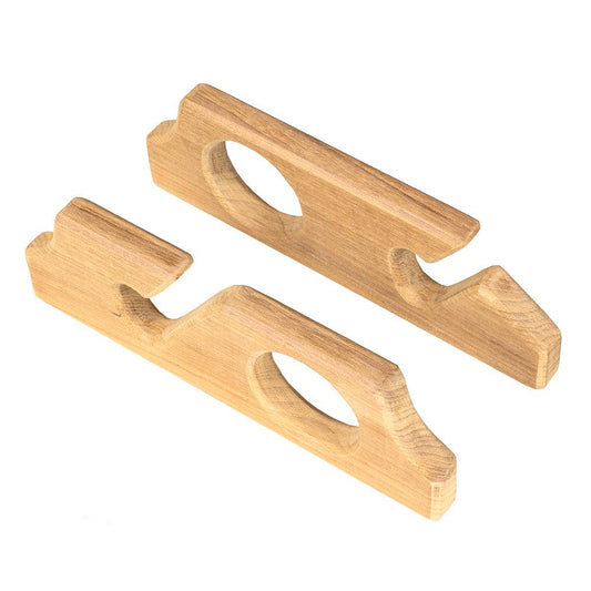 Whitecap Teak Two-Rod Storage Rack - Pair - Boat Gear USA