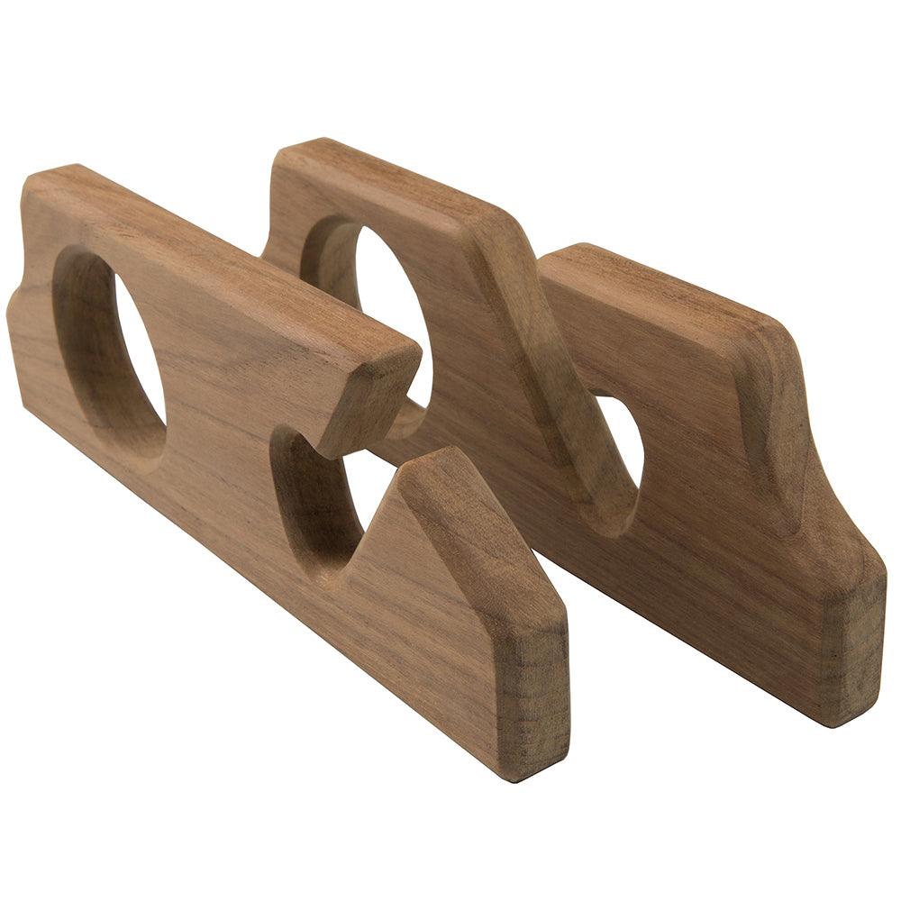 Whitecap Teak Two-Rod Storage Rack - Pair - Boat Gear USA