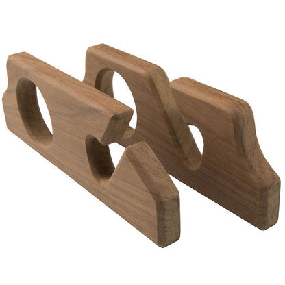 Whitecap Teak Two-Rod Storage Rack - Pair - Boat Gear USA