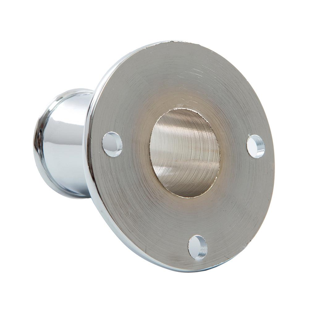 Whitecap Top-Mounted Flag Pole Socket CP/Brass - 3/4" ID - Boat Gear USA