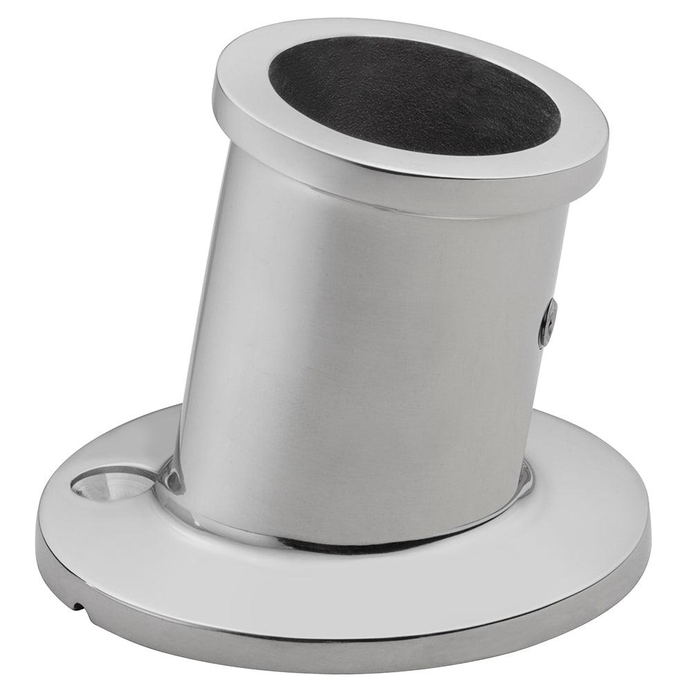 Whitecap Top-Mounted Flag Pole Socket - Stainless Seel - 1-1/4" ID - Boat Gear USA