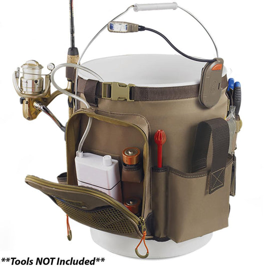 Wild River RIGGER 5 Gallon Bucket Organizer w/Light, Plier Holder & Retractable Lanyard - Boat Gear USA